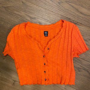 Urban Outfitters BDG button-up cropped t-shirt